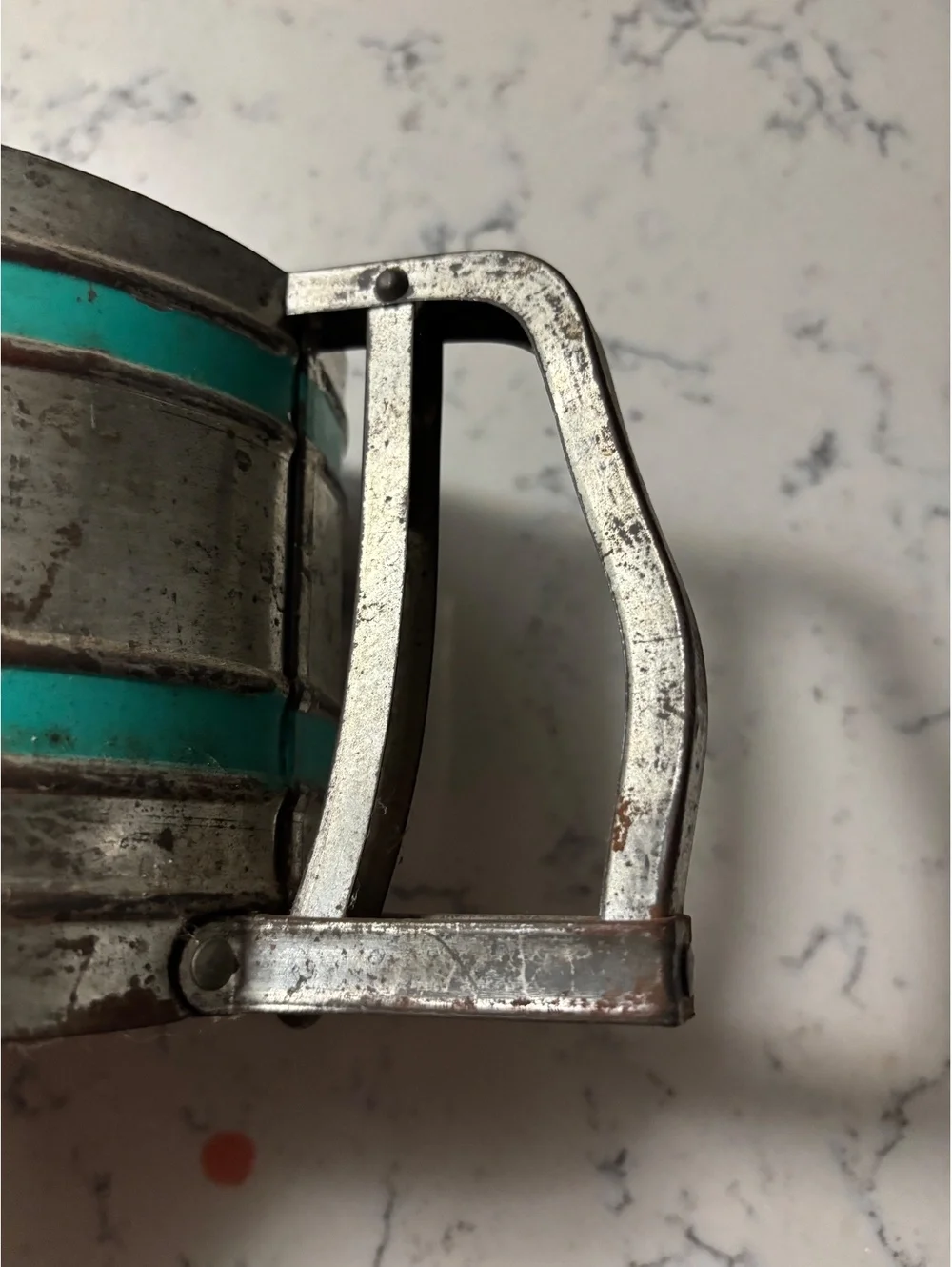 Vintage Foley Triple Screen Flour Sifter Aqua 1950s Works